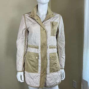 J.Mclaughlin Women's Size XS Linda Chore Coat Fuax Suede Quilted Jacket Utility